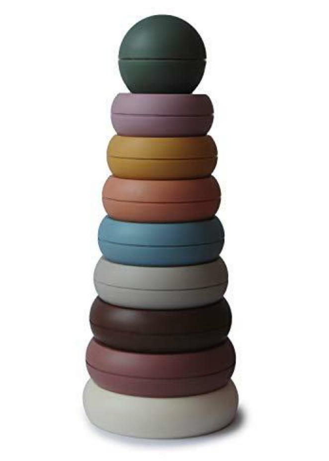 Mushie Designer Colors Stacking Rings - On the Go with Princess O