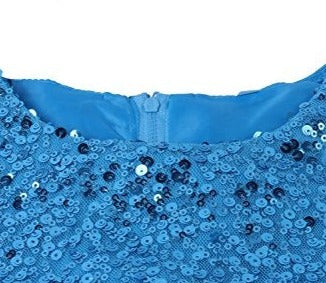 Sequin & Tulle Turquoise Fancy Dress - On the Go with Princess O