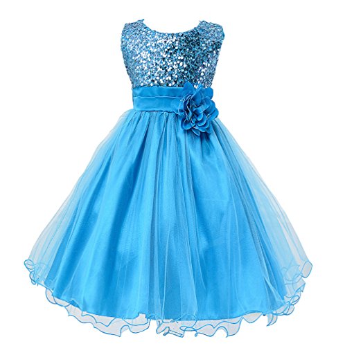 Sequin & Tulle Turquoise Fancy Dress - On the Go with Princess O