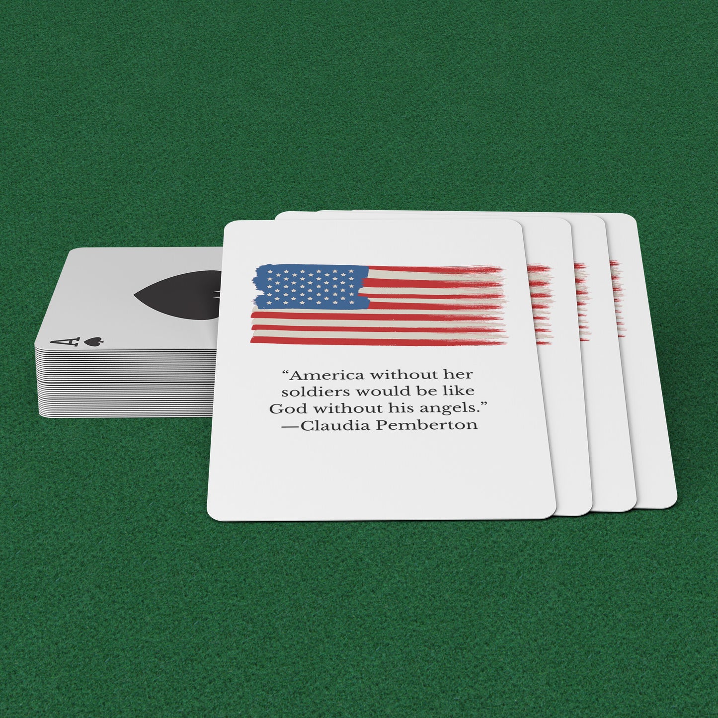 American Flag 52-Card Playing Deck - On the Go with Princess O