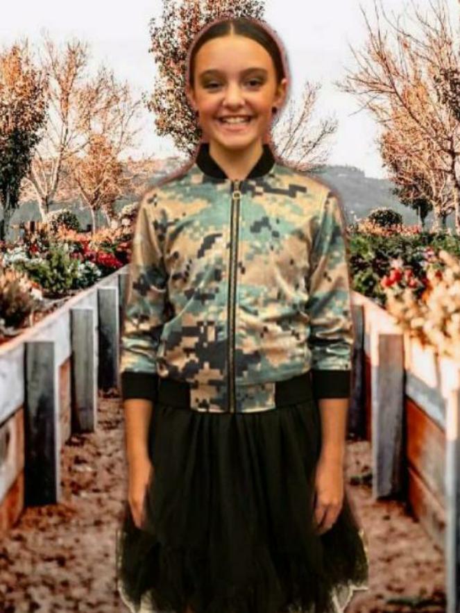 Blue Butterfly Camo Bomber Jacket - On the Go with Princess O