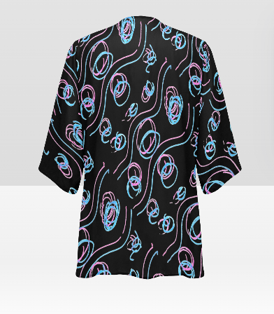 Scribble Kimono Wrap - On the Go with Princess O
