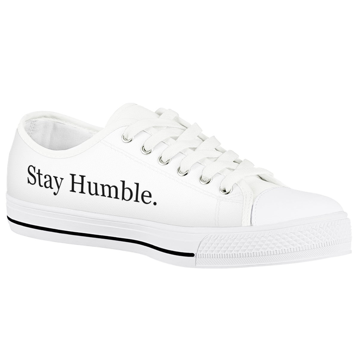 Be Kind Stay Humble Low Top Canvas Sneakers - On the Go with Princess O