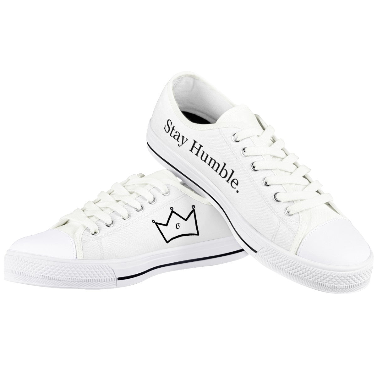 Be Kind Stay Humble Low Top Canvas Sneakers - On the Go with Princess O
