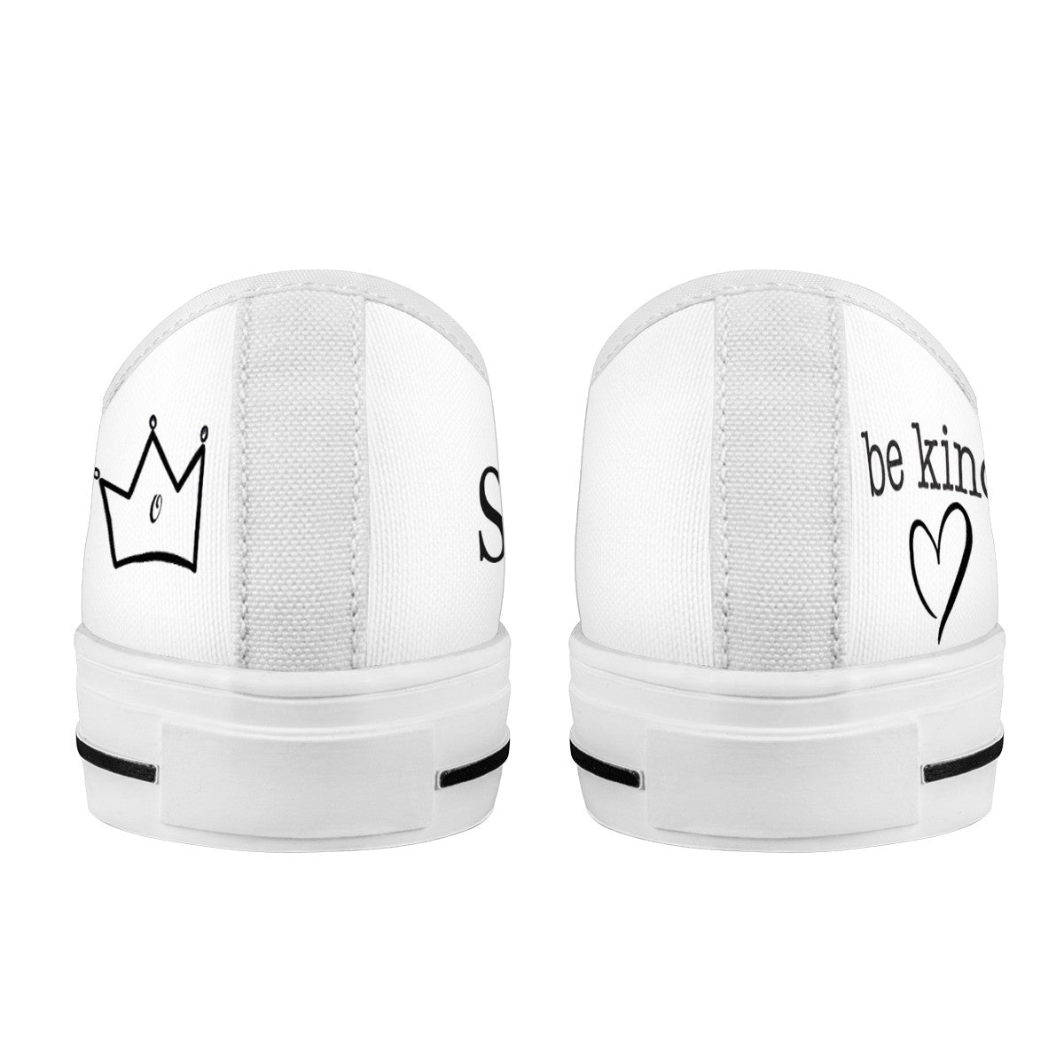 Be Kind Stay Humble Low Top Canvas Sneakers - On the Go with Princess O