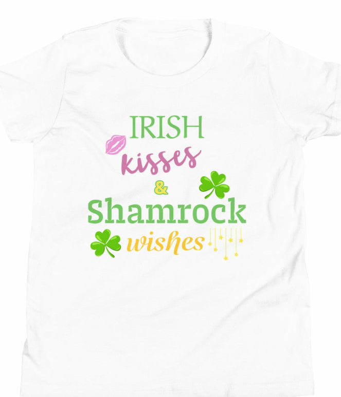 Girls Irish Kisses & Shamrock Wishes Cotton Tee - On the Go with Princess O