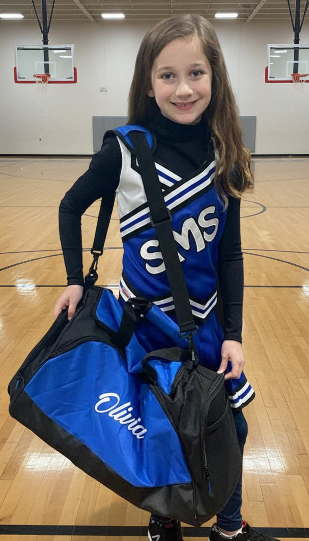 Personalized Duffle Bag Custom Embroidered Text - On the Go with Princess O