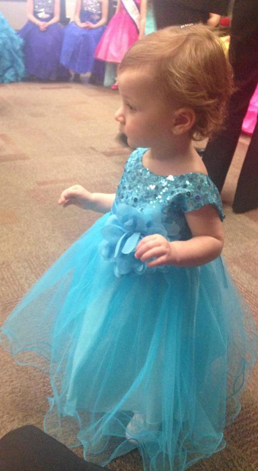 Sequin & Tulle Turquoise Fancy Dress - On the Go with Princess O