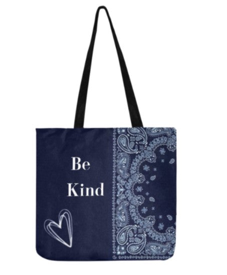Be Kind Bandana Cotton Tote - On the Go with Princess O
