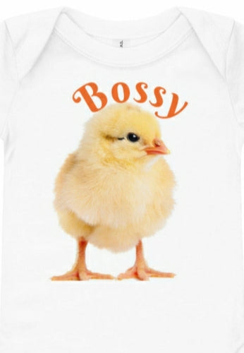 Bossy Chick Cotton Onesie - On the Go with Princess O