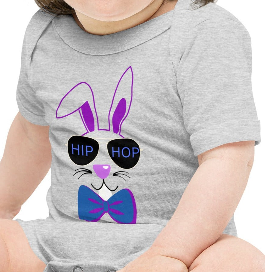 Hip Hop Purple Bunny Baby Onesie - On the Go with Princess O
