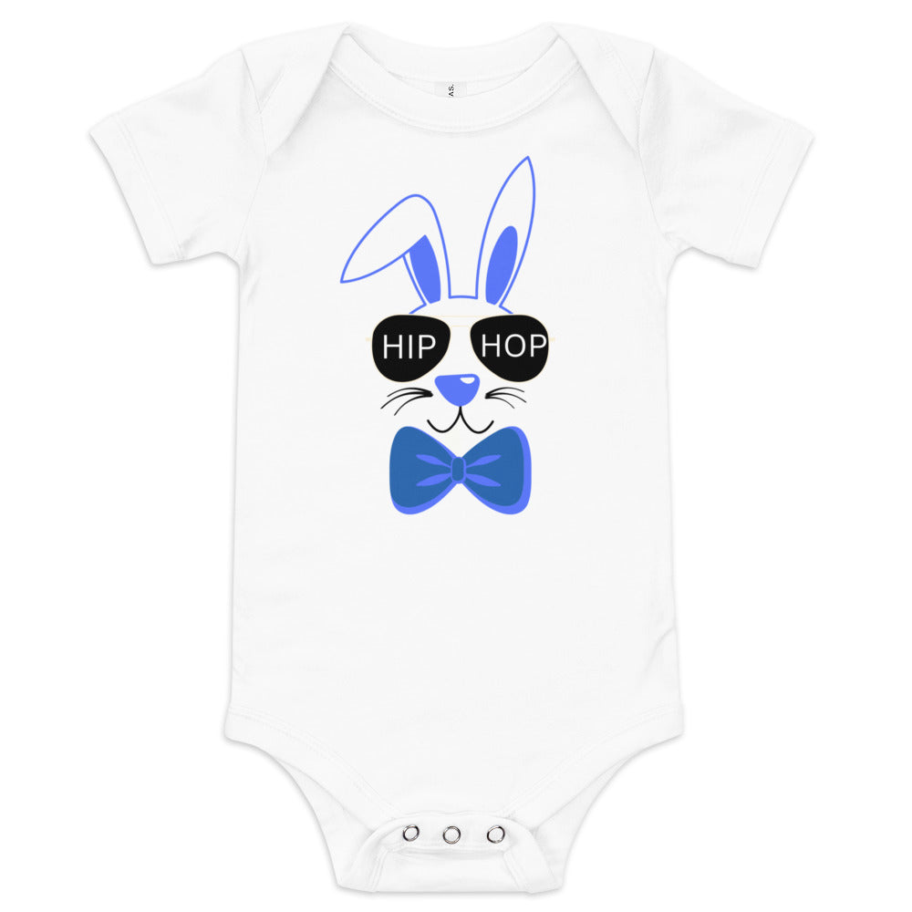 Hip Hop Blue Bunny Baby Onesie - On the Go with Princess O