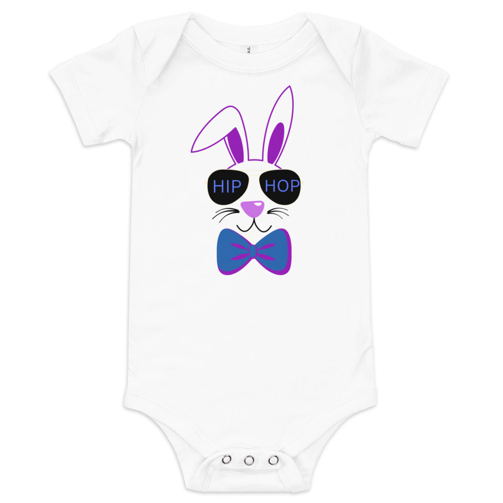 Hip Hop Purple Bunny Baby Onesie - On the Go with Princess O