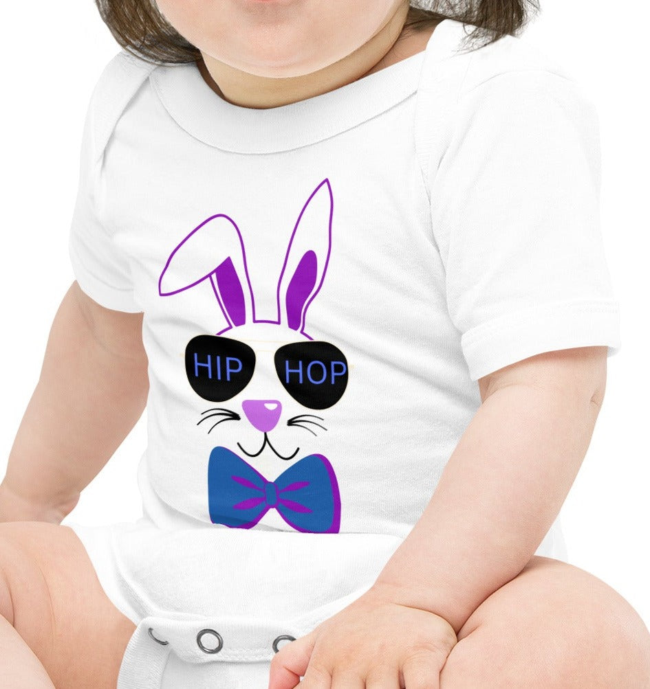Hip Hop Purple Bunny Baby Onesie - On the Go with Princess O