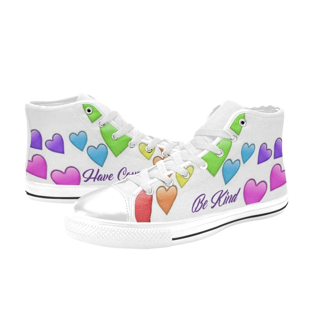 Have Courage Be Kind Canvas High Top Sneakers - On the Go with Princess O