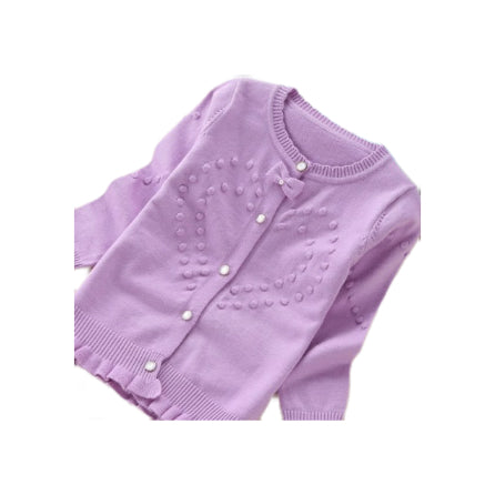 Lavender Heart Cardigan Sweater - On the Go with Princess O