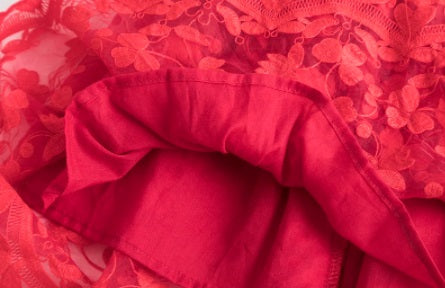 Festive Clover Embroidered Lace Dress - On the Go with Princess O