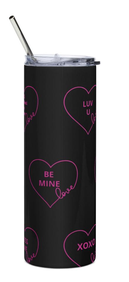 Hearts of Love Drink Tumbler On the Go with Princess O