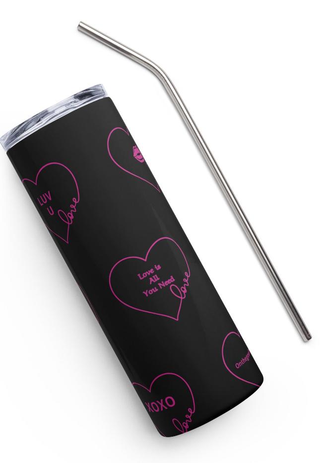 Stainless Steel Straw & Tumbler - On the Go with Princess O
