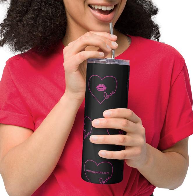Stainless Steel Straw & Tumbler - On the Go with Princess O