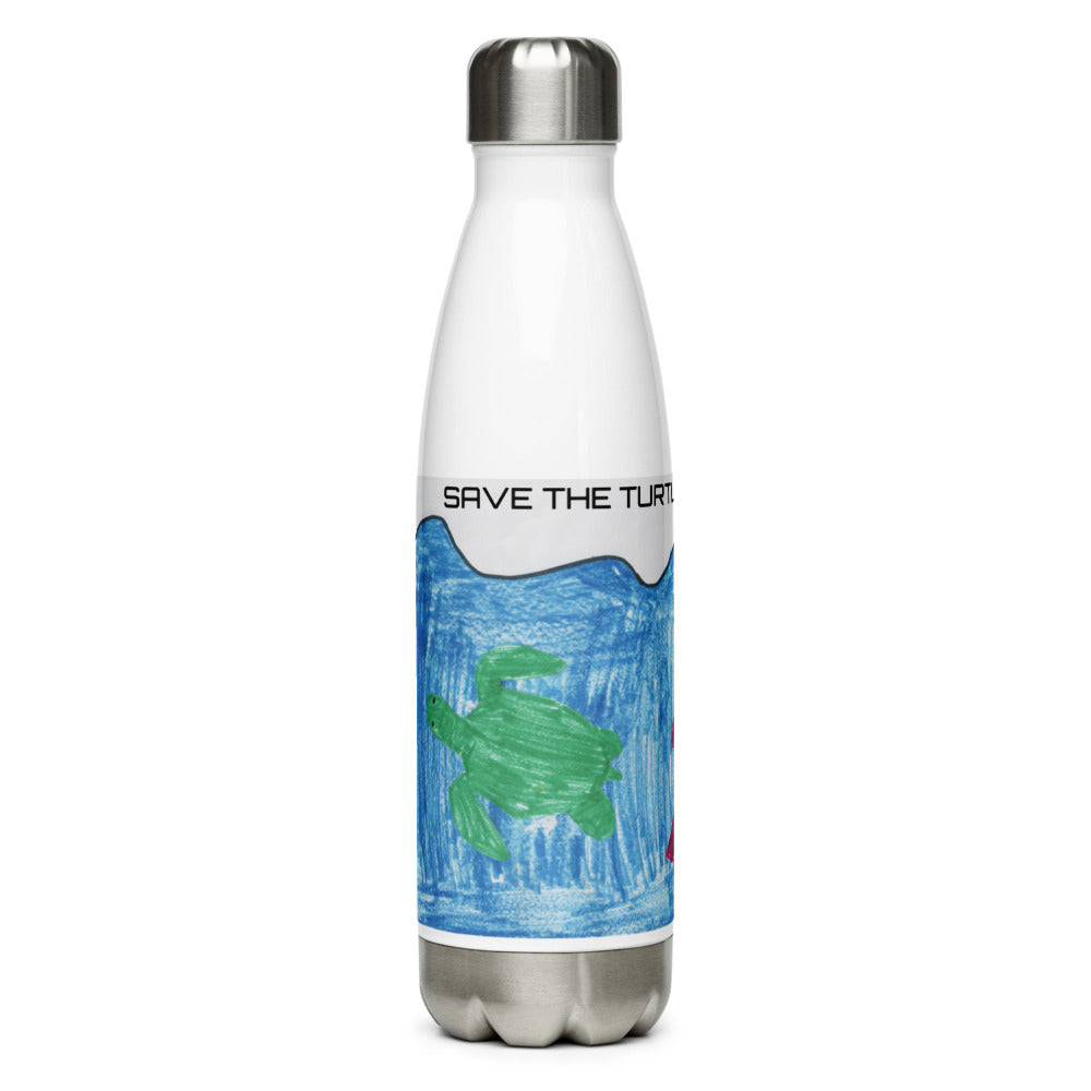 Save the Turtles Stainless Water Bottle - On the Go with Princess O