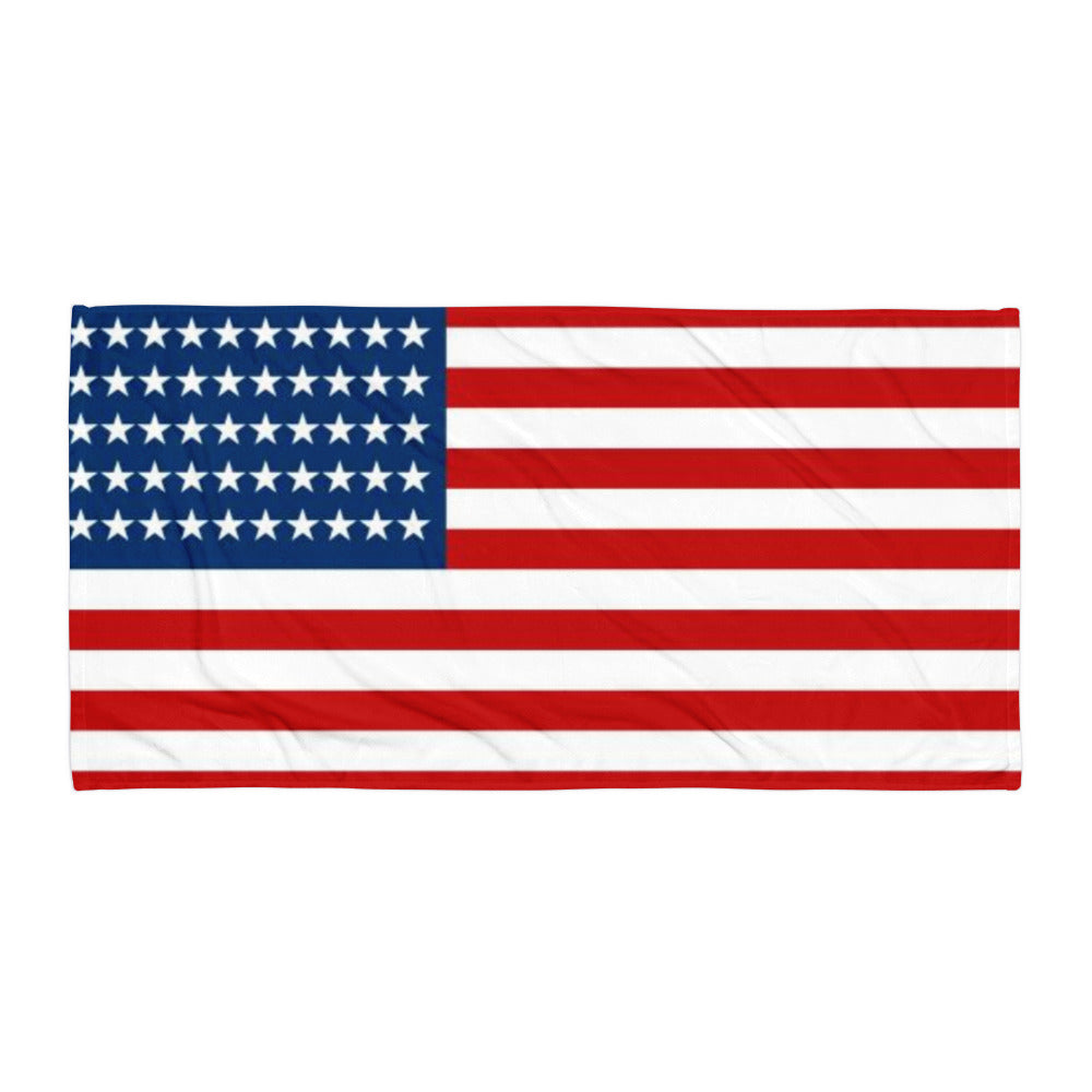 American Flag Beach Towel Large 30x60in - On the Go with Princess O