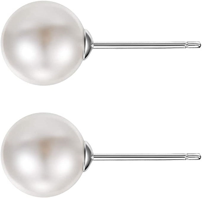 Crystal Leopard & Pearl Shamballa Sterling Silver Earrings - On the Go with Princess O