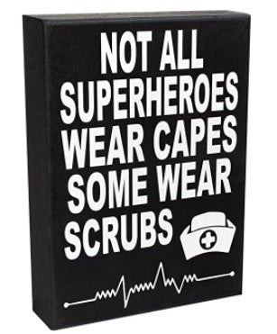 Nurse Superhero Wooden Sign 6x8in JennyGems
