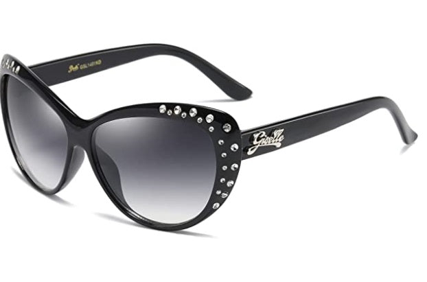 Glam Retro Black Cat Eye Rhinestone Youth Sunglasses - On the Go with Princess O