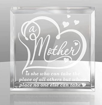 Engraved Beveled Paperweight for Mom - On the Go with Princess O