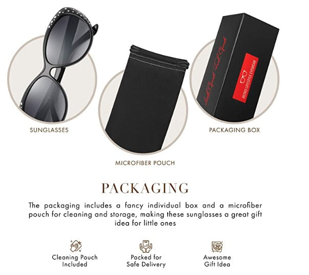 Glam Retro Black Cat Eye Rhinestone Youth Sunglasses - On the Go with Princess O
