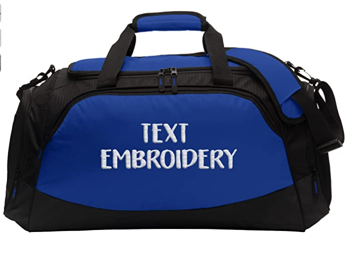 Personalized Duffle Bag Custom Embroidered Text - On the Go with Princess O