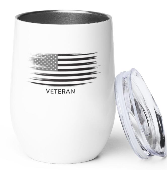 Veteran flag tumbler