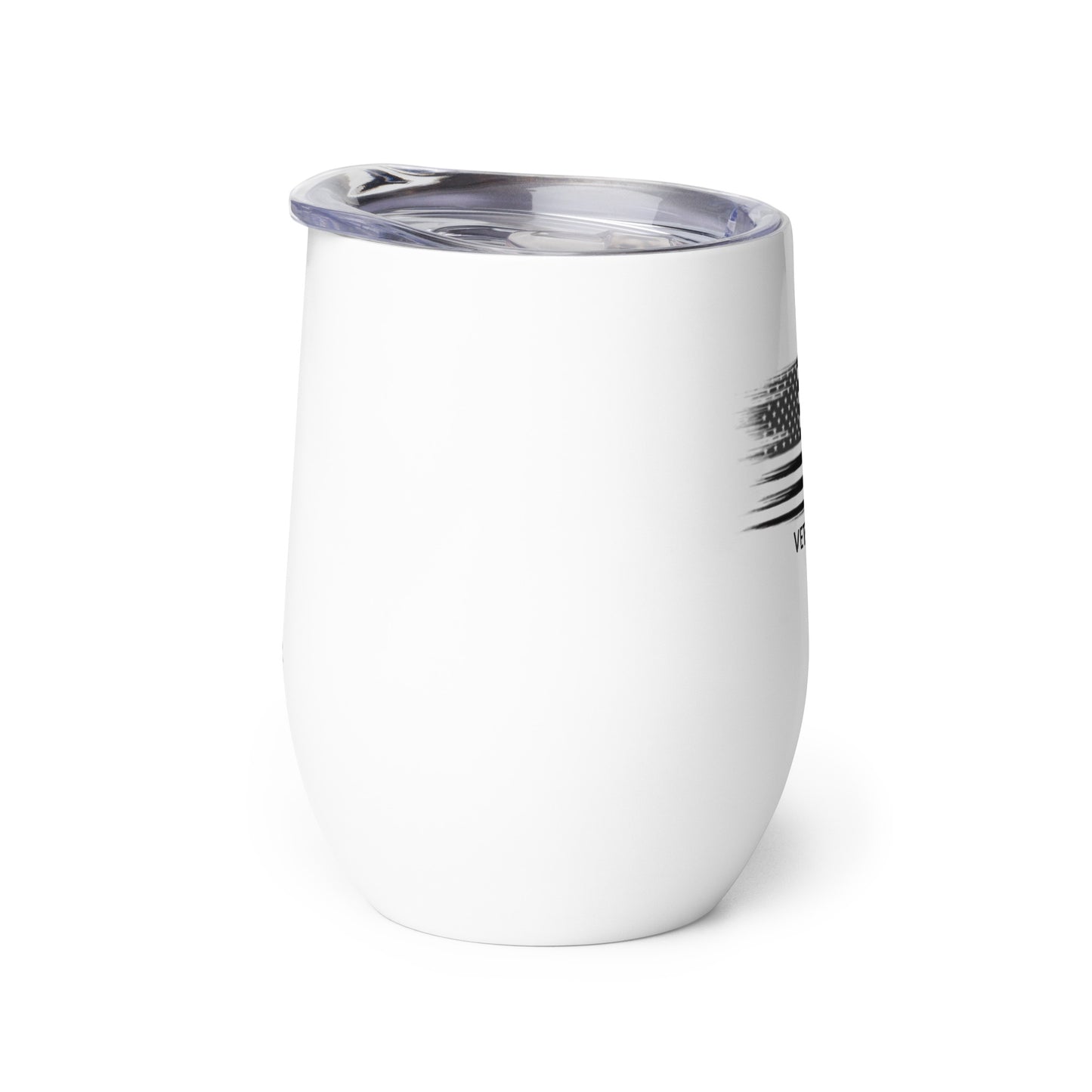 Veteran Flag 12oz Drink Tumbler - On the Go with Princess O