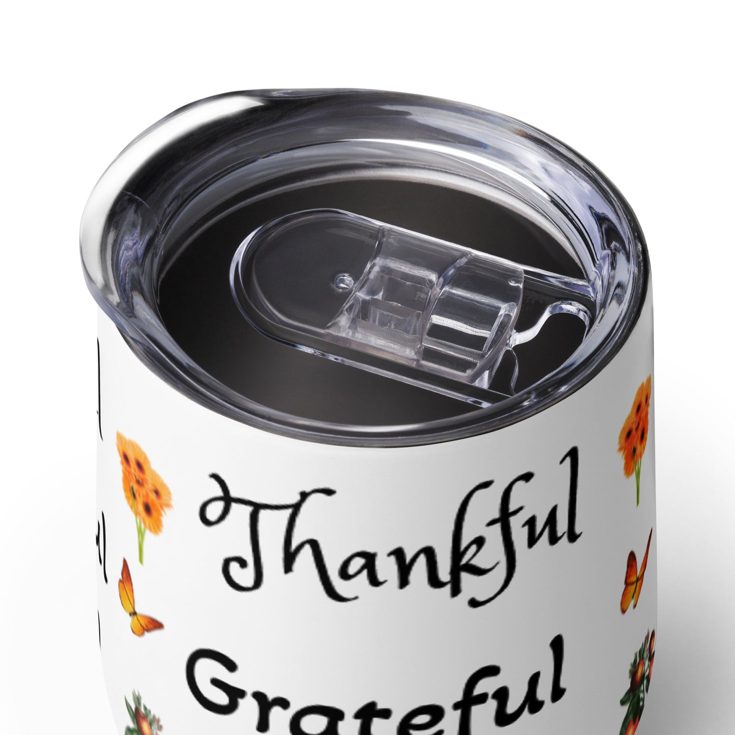 Set of 2 Thankful Grateful Blessed Drink Tumblers - On the Go with Princess O