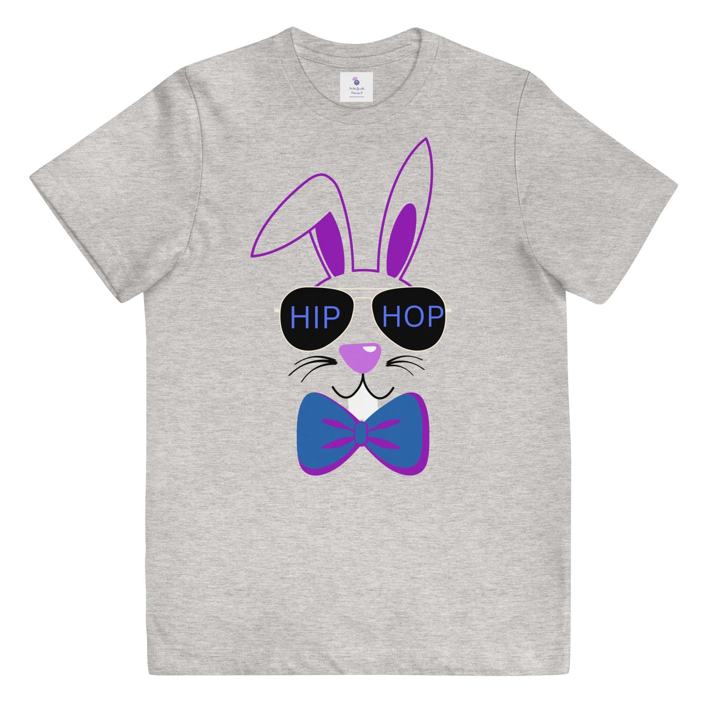 Hip Hop Purple Bunny Youth Tee On the Go with Princess O