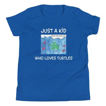 Just A Kid Who Loves Turtles Kids Tee Benefits WWF - On the Go with Princess O
