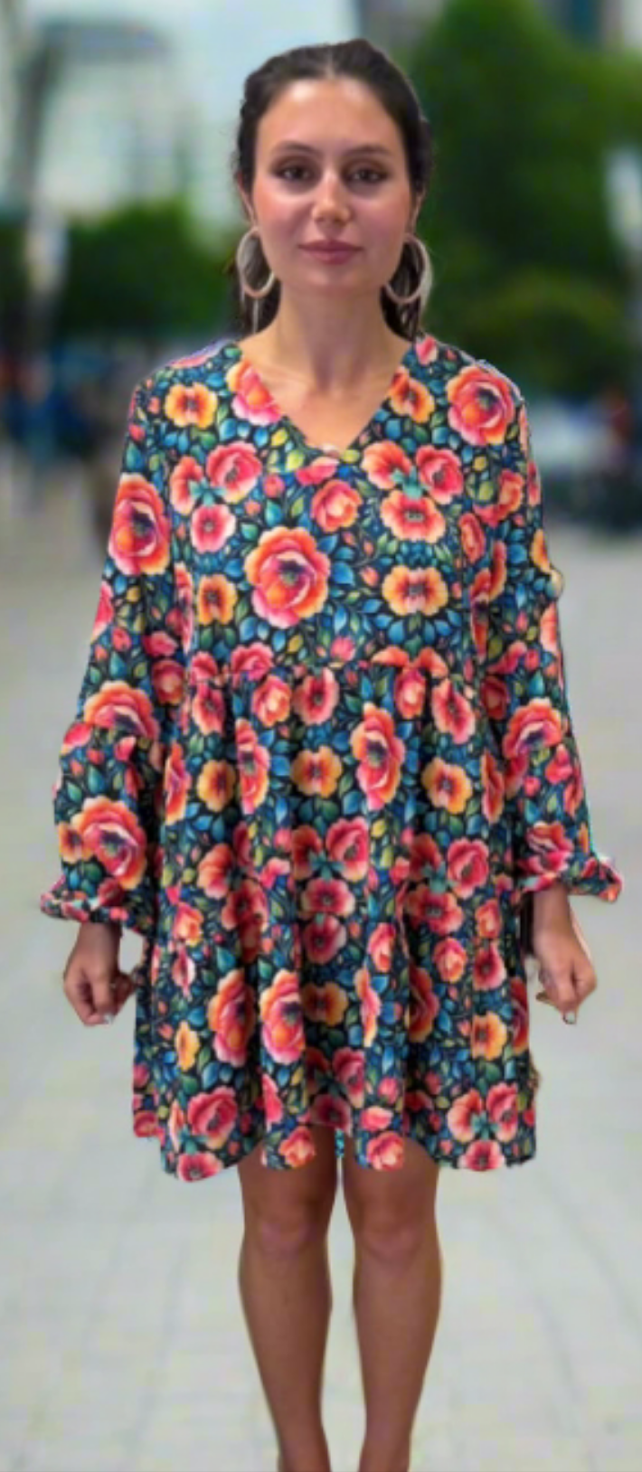Flower Frenzy Flowy Dress Juniors & Womens