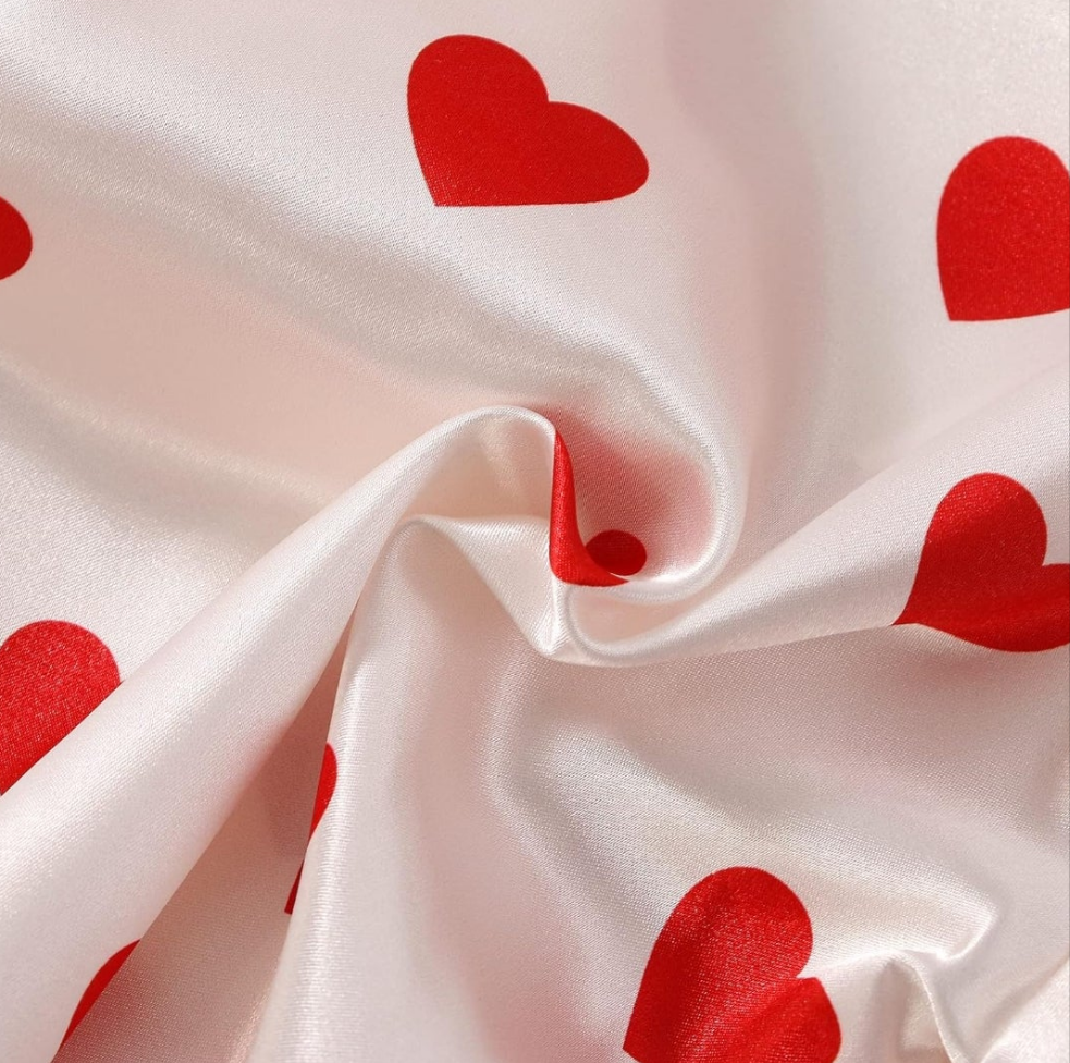 Satin Heart Pajamas for Toddlers