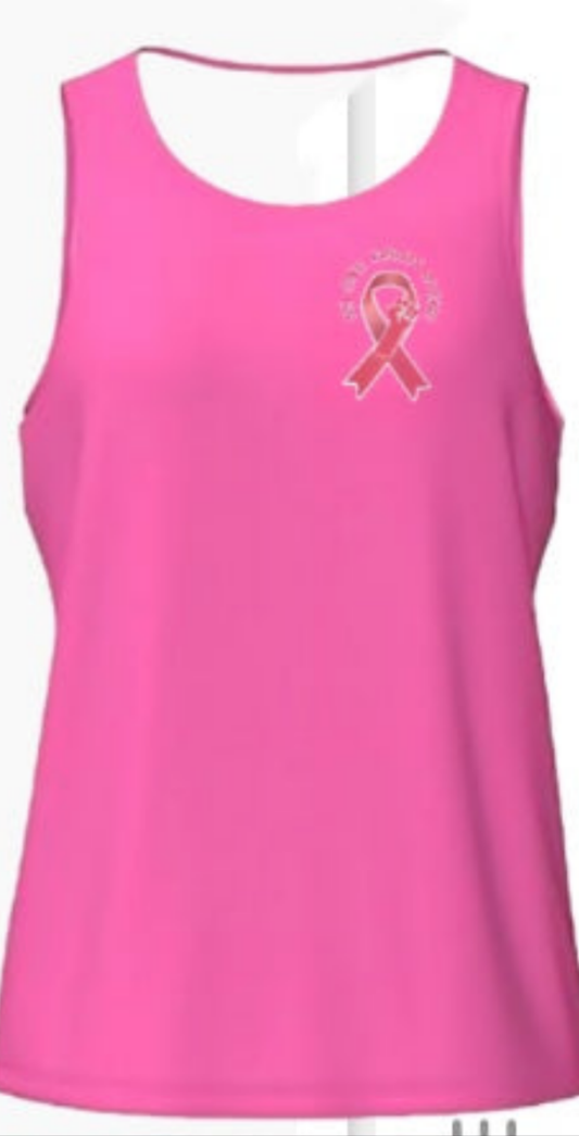 NO ONE FIGHTS ALONE PINK TANK TOP