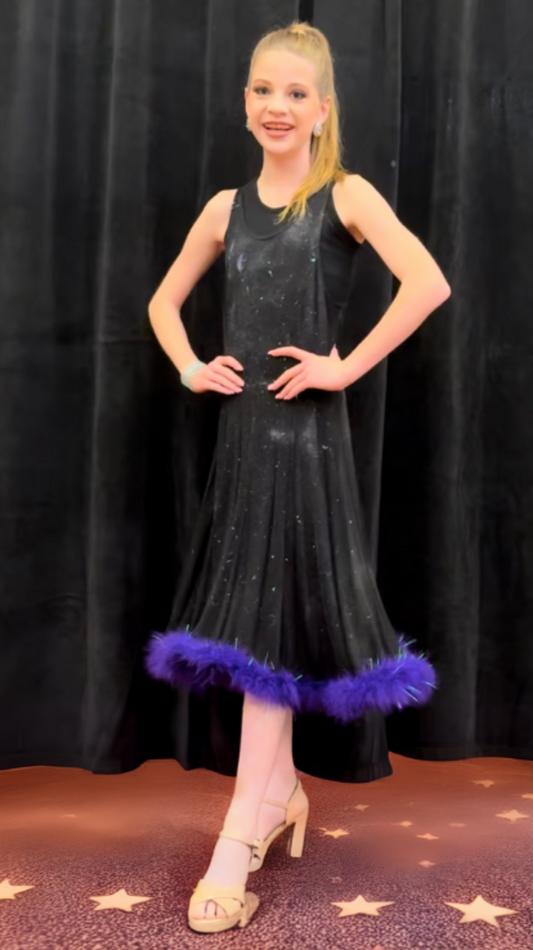 Milky Way Glitter Juniors Dress 12/14