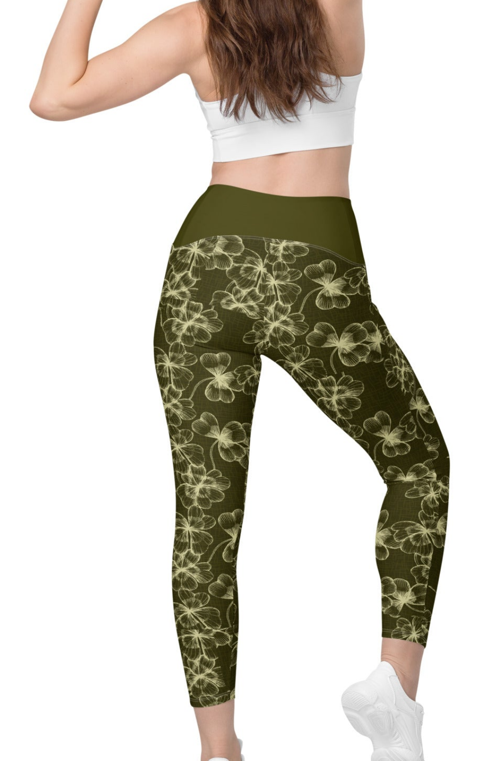 Celtic Shamrock Sports Juniors Womens Leggings w Pockets