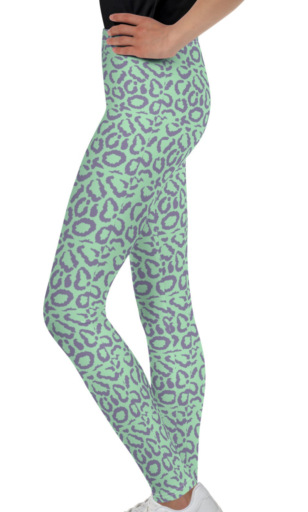 Lavender Leopard Girls Juniors Leggings