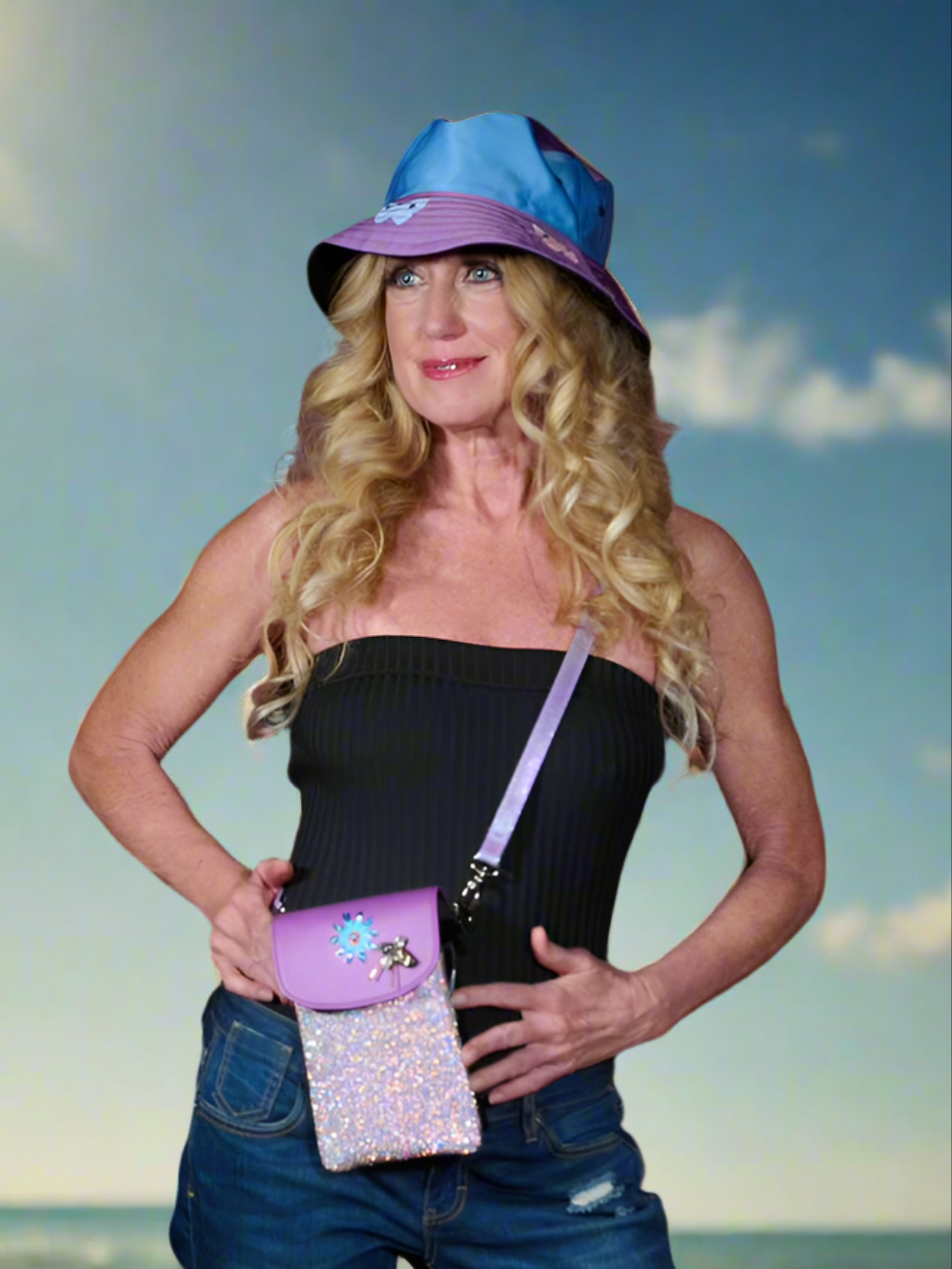 Daisy & Butterflies Cotton Bucket Hat - On the Go with Princess O