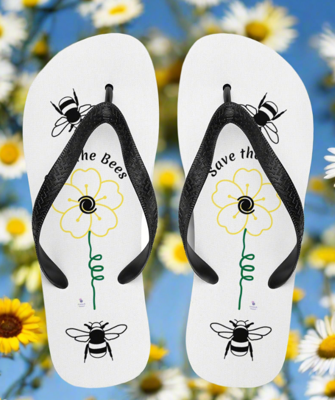 Save the Bees Flip-Flops