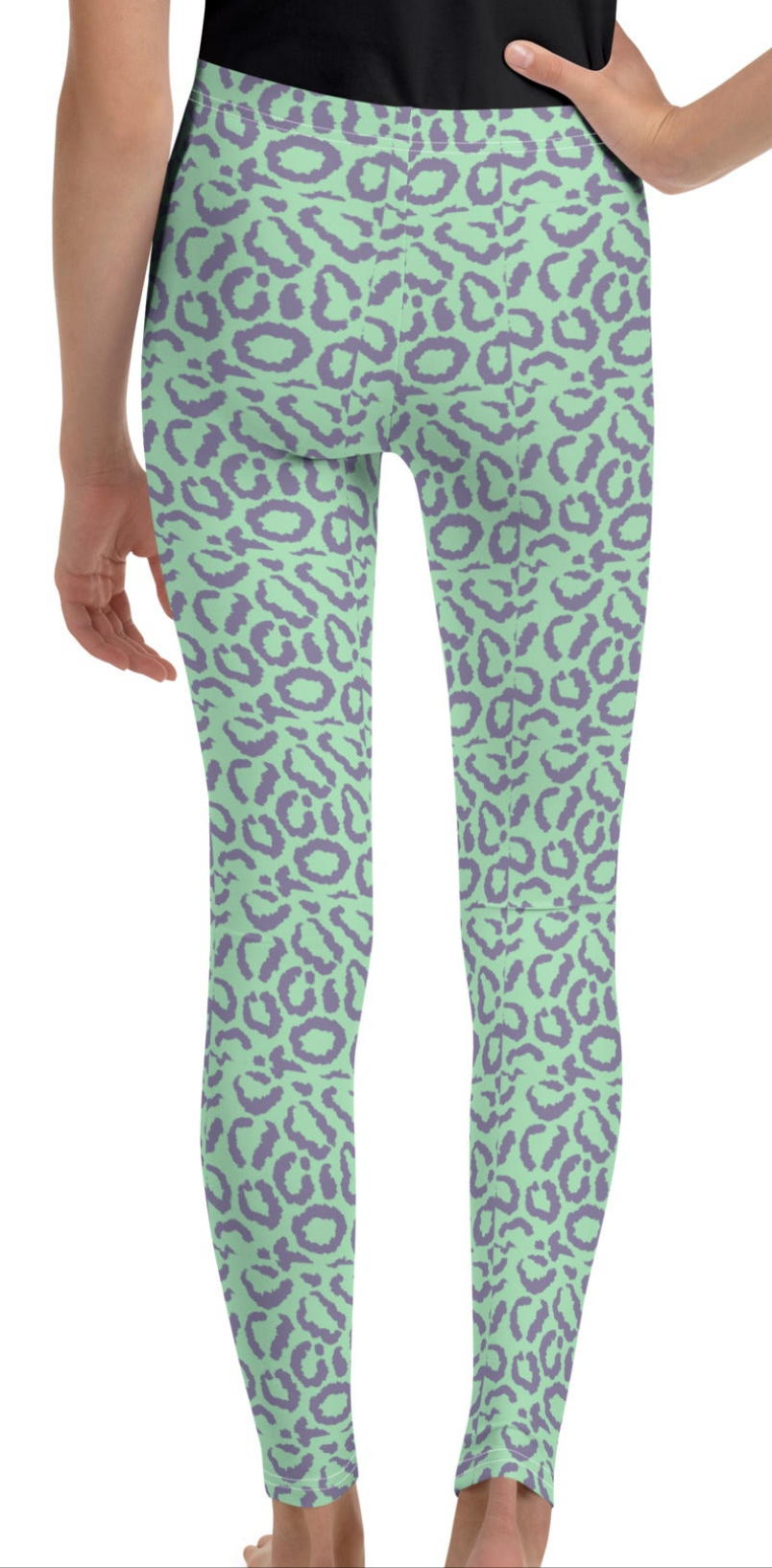 Lavender Leopard Girls Juniors Leggings