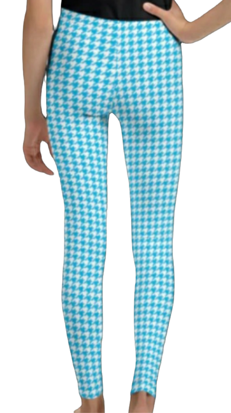 Sea Turtles Houndstooth Girls Juniors Leggings