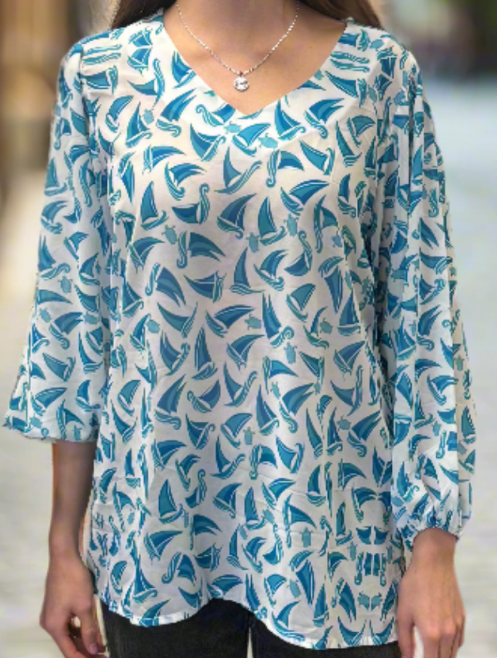 Come Sail Away Chiffon Juniors Woman Shirt