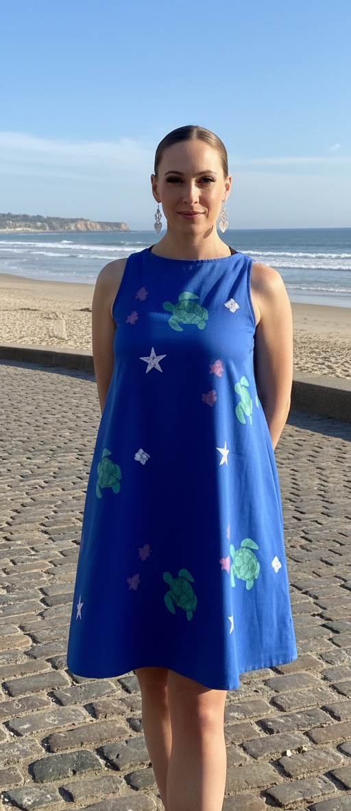 Women's Big Pocket Turtle Cover dress