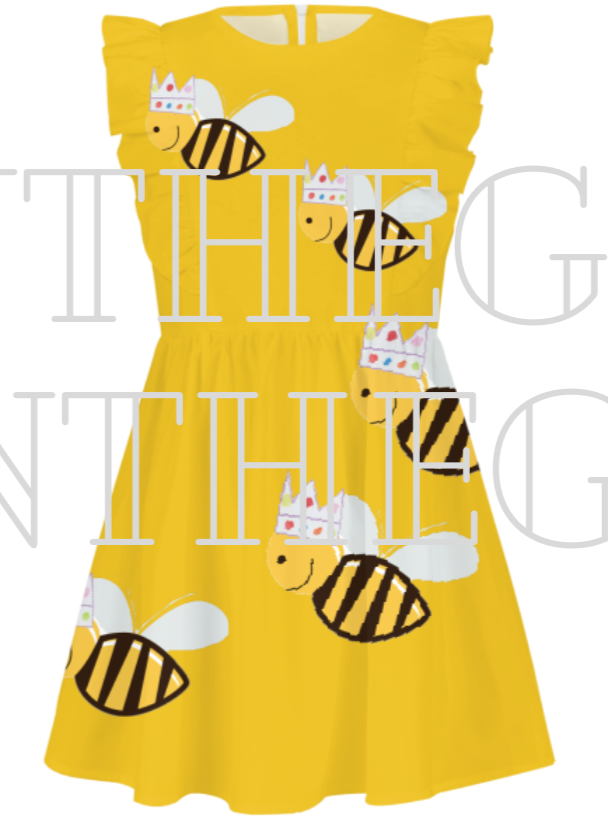 Black & Yellow Bee Ruffle Dress - On the Go with Princess O